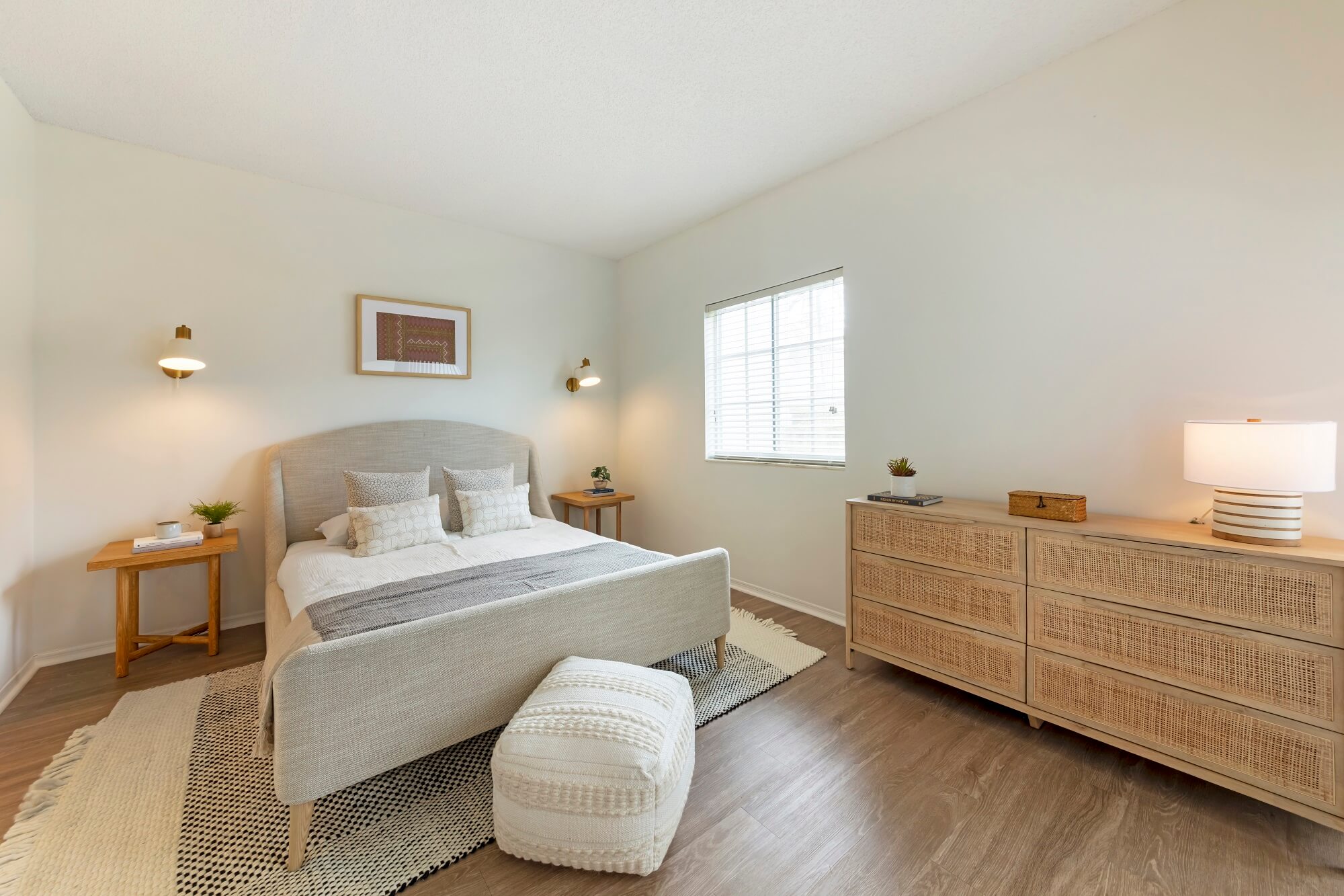 Bedroom with wood floor and window